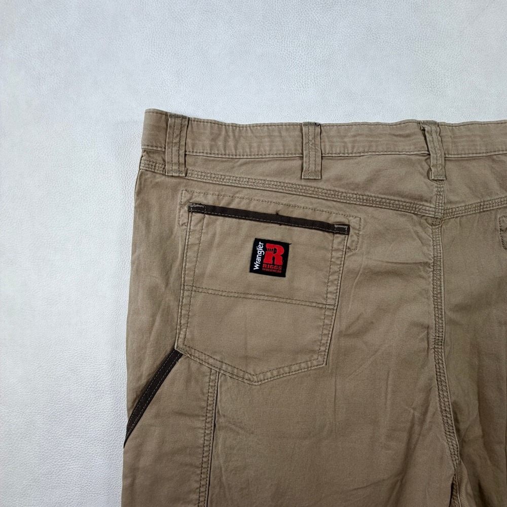 NEW Wrangler Riggs Workwear Mens 46x30 Utility Straight Leg Pants Tan 103W031EW - Picture 12 of 13
